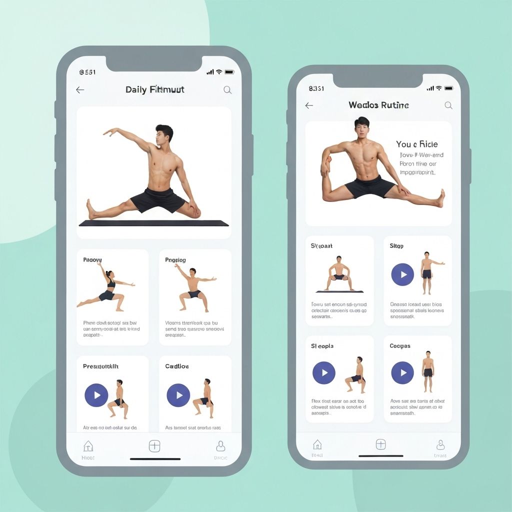 App móvil del cliente con rutina del día